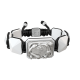 I Quit bracelet with white ceramic and sculpture finished in a Platinum effect complemented with a black coloured cord.