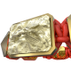 I Love Me bracelet with ceramic and sculpture finished in 18k Yellow Gold complemented with a red coloured cord.