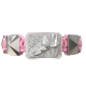 Miss You bracelet with ceramic and sculpture finished in a Platinum effect complemented with a pink coloured cord.