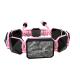 I Love Me bracelet with black ceramic and sculpture finished in anthracite color complemented with a pink coloured cord.