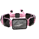 I'm Different bracelet with black ceramic and sculpture finished in anthracite color complemented with a pink coloured cord.