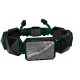 Forever In My Heart bracelet with black ceramic and sculpture finished in anthracite color complemented with a dark green coloured cord.